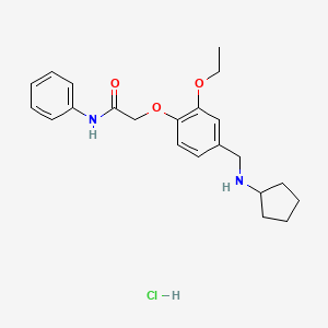 molecular formula C22H29ClN2O3 B4139833 2-{4-[(cyclopentylamino)methyl]-2-ethoxyphenoxy}-N-phenylacetamide hydrochloride 