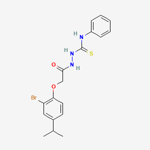 molecular formula C18H20BrN3O2S B4139841 2-[(2-bromo-4-isopropylphenoxy)acetyl]-N-phenylhydrazinecarbothioamide 
