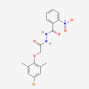 molecular formula C17H16BrN3O5 B4139852 N'-[(4-bromo-2,6-dimethylphenoxy)acetyl]-2-nitrobenzohydrazide 