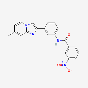 N-[3-(7-methylimidazo[1,2-a]pyridin-2-yl)phenyl]-3-nitrobenzamide