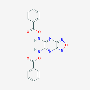 molecular formula C18H12N6O5 B413994 [1,2,5]oxadiazolo[3,4-b]pyrazine-5,6(4H,7H)-dione bis(O-benzoyloxime) 