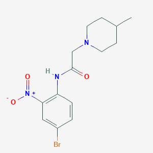 molecular formula C14H18BrN3O3 B4139961 N-(4-bromo-2-nitrophenyl)-2-(4-methyl-1-piperidinyl)acetamide 