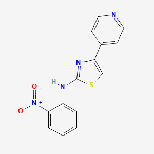 molecular formula C14H10N4O2S B4139965 N-(2-nitrophenyl)-4-(4-pyridinyl)-1,3-thiazol-2-amine 