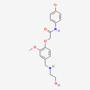 molecular formula C18H21BrN2O4 B4139973 N-(4-bromophenyl)-2-(4-{[(2-hydroxyethyl)amino]methyl}-2-methoxyphenoxy)acetamide 