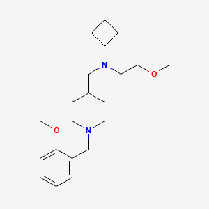 molecular formula C21H34N2O2 B4139985 N-{[1-(2-methoxybenzyl)-4-piperidinyl]methyl}-N-(2-methoxyethyl)cyclobutanamine 