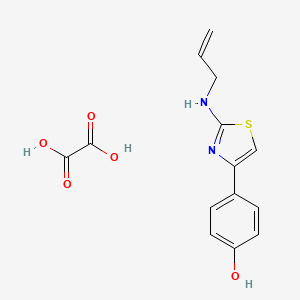 molecular formula C14H14N2O5S B4140001 4-[2-(allylamino)-1,3-thiazol-4-yl]phenol ethanedioate (salt) 
