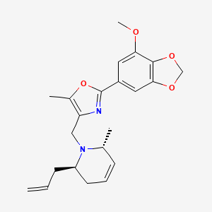 molecular formula C22H26N2O4 B4140008 (2R*,6R*)-2-allyl-1-{[2-(7-methoxy-1,3-benzodioxol-5-yl)-5-methyl-1,3-oxazol-4-yl]methyl}-6-methyl-1,2,3,6-tetrahydropyridine 