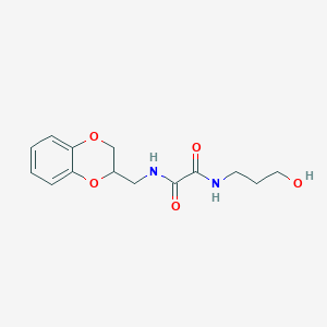 molecular formula C14H18N2O5 B4140014 N-(2,3-dihydro-1,4-benzodioxin-2-ylmethyl)-N'-(3-hydroxypropyl)ethanediamide 