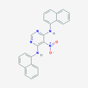 molecular formula C24H17N5O2 B414004 5-Nitro-4,6-bis(1-naphthylamino)pyrimidine 