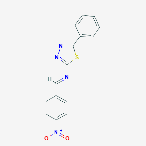 molecular formula C15H10N4O2S B414006 2-({4-Nitrobenzylidene}amino)-5-phenyl-1,3,4-thiadiazole 