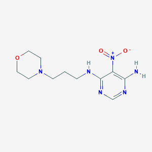 molecular formula C11H18N6O3 B4140061 N-[3-(4-morpholinyl)propyl]-5-nitro-4,6-pyrimidinediamine 