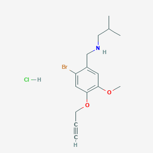 molecular formula C15H21BrClNO2 B4140066 N-[2-bromo-5-methoxy-4-(2-propyn-1-yloxy)benzyl]-2-methyl-1-propanamine hydrochloride 