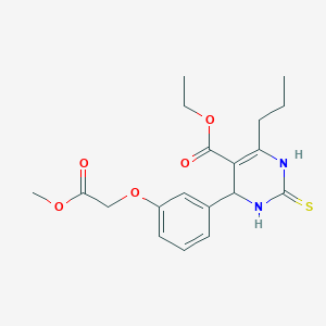 ethyl 4-[3-(2-methoxy-2-oxoethoxy)phenyl]-6-propyl-2-thioxo-1,2,3,4-tetrahydro-5-pyrimidinecarboxylate