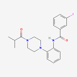 molecular formula C21H24IN3O2 B4140079 3-iodo-N-[2-(4-isobutyryl-1-piperazinyl)phenyl]benzamide 