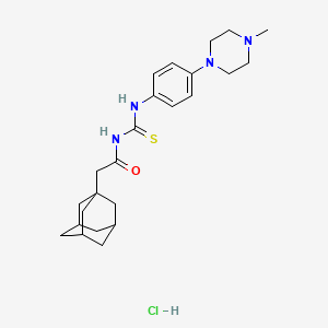 molecular formula C24H35ClN4OS B4140086 2-(1-adamantyl)-N-({[4-(4-methyl-1-piperazinyl)phenyl]amino}carbonothioyl)acetamide hydrochloride 