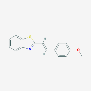 molecular formula C16H13NOS B414011 2-[(E)-2-(4-甲氧基苯基)乙烯基]-1,3-苯并噻唑 CAS No. 84645-80-7