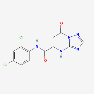 molecular formula C12H9Cl2N5O2 B4140151 N-(2,4-dichlorophenyl)-7-oxo-4,5,6,7-tetrahydro[1,2,4]triazolo[1,5-a]pyrimidine-5-carboxamide 