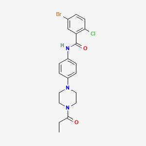 molecular formula C20H21BrClN3O2 B4140190 5-bromo-2-chloro-N-[4-(4-propionyl-1-piperazinyl)phenyl]benzamide 