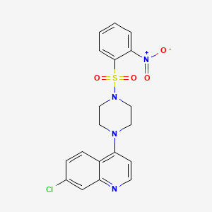 molecular formula C19H17ClN4O4S B4140202 7-chloro-4-{4-[(2-nitrophenyl)sulfonyl]-1-piperazinyl}quinoline 