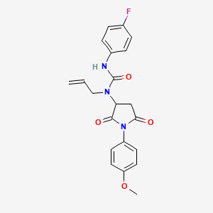 molecular formula C21H20FN3O4 B4140206 N-allyl-N'-(4-fluorophenyl)-N-[1-(4-methoxyphenyl)-2,5-dioxo-3-pyrrolidinyl]urea 