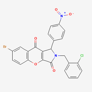 molecular formula C24H14BrClN2O5 B4140222 7-bromo-2-(2-chlorobenzyl)-1-(4-nitrophenyl)-1,2-dihydrochromeno[2,3-c]pyrrole-3,9-dione 