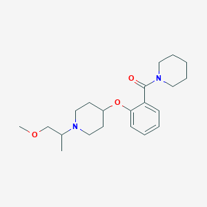 molecular formula C21H32N2O3 B4140268 1-(2-methoxy-1-methylethyl)-4-[2-(1-piperidinylcarbonyl)phenoxy]piperidine 