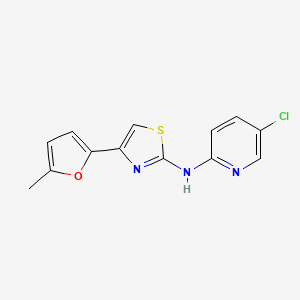 molecular formula C13H10ClN3OS B4140321 5-chloro-N-[4-(5-methyl-2-furyl)-1,3-thiazol-2-yl]-2-pyridinamine 