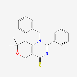 1-benzyl-7,7-dimethyl-2-phenyl-1,5,7,8-tetrahydro-4H-pyrano[4,3-d]pyrimidine-4-thione