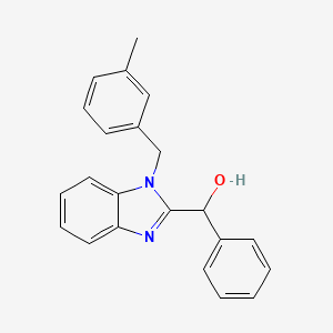 molecular formula C22H20N2O B4140347 [1-(3-methylbenzyl)-1H-benzimidazol-2-yl](phenyl)methanol 
