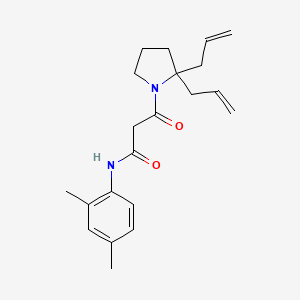 molecular formula C21H28N2O2 B4140360 3-(2,2-diallylpyrrolidin-1-yl)-N-(2,4-dimethylphenyl)-3-oxopropanamide 