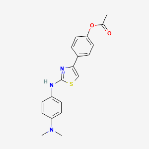 molecular formula C19H19N3O2S B4140364 4-(2-{[4-(dimethylamino)phenyl]amino}-1,3-thiazol-4-yl)phenyl acetate 
