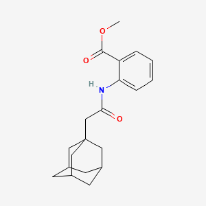 molecular formula C20H25NO3 B4140375 methyl 2-[(1-adamantylacetyl)amino]benzoate 