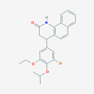 molecular formula C24H24BrNO3 B4140405 4-(3-bromo-5-ethoxy-4-isopropoxyphenyl)-3,4-dihydrobenzo[h]quinolin-2(1H)-one 