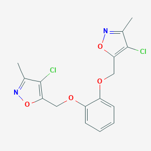 molecular formula C16H14Cl2N2O4 B414041 5,5'-[1,2-苯亚甲基双(氧亚甲基)]-双(4-氯-3-甲基异恶唑) CAS No. 301212-26-0