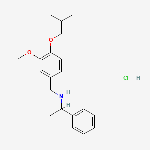 molecular formula C20H28ClNO2 B4140415 N-(4-isobutoxy-3-methoxybenzyl)-1-phenylethanamine hydrochloride 