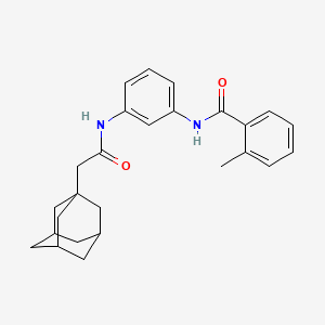 molecular formula C26H30N2O2 B4140423 N-{3-[(1-adamantylacetyl)amino]phenyl}-2-methylbenzamide 