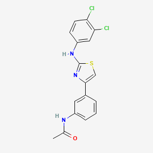 molecular formula C17H13Cl2N3OS B4140431 N-(3-{2-[(3,4-dichlorophenyl)amino]-1,3-thiazol-4-yl}phenyl)acetamide 