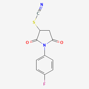 molecular formula C11H7FN2O2S B4140439 1-(4-fluorophenyl)-2,5-dioxo-3-pyrrolidinyl thiocyanate 