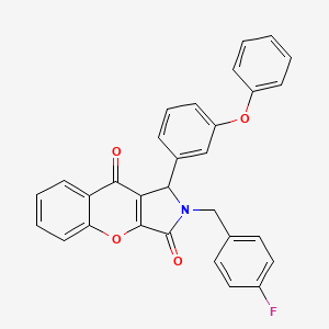 molecular formula C30H20FNO4 B4140454 2-(4-fluorobenzyl)-1-(3-phenoxyphenyl)-1,2-dihydrochromeno[2,3-c]pyrrole-3,9-dione 