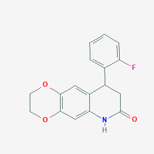 molecular formula C17H14FNO3 B4140460 9-(2-fluorophenyl)-2,3,8,9-tetrahydro[1,4]dioxino[2,3-g]quinolin-7(6H)-one 