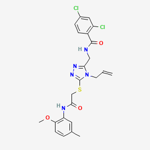 molecular formula C23H23Cl2N5O3S B4140474 N-{[4-allyl-5-({2-[(2-methoxy-5-methylphenyl)amino]-2-oxoethyl}thio)-4H-1,2,4-triazol-3-yl]methyl}-2,4-dichlorobenzamide 