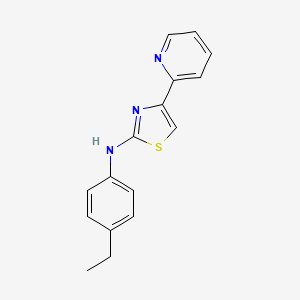 molecular formula C16H15N3S B4140491 N-(4-ethylphenyl)-4-(2-pyridinyl)-1,3-thiazol-2-amine 