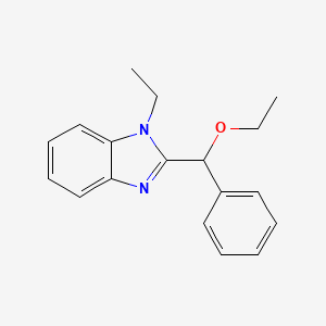 molecular formula C18H20N2O B4140496 2-[ethoxy(phenyl)methyl]-1-ethyl-1H-benzimidazole 