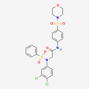 molecular formula C24H23Cl2N3O6S2 B4140524 N~2~-(3,4-dichlorophenyl)-N~1~-[4-(4-morpholinylsulfonyl)phenyl]-N~2~-(phenylsulfonyl)glycinamide 