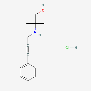 molecular formula C13H18ClNO B4140575 2-methyl-2-[(3-phenyl-2-propyn-1-yl)amino]-1-propanol hydrochloride 