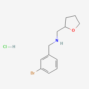 molecular formula C12H17BrClNO B4140578 (3-bromobenzyl)(tetrahydro-2-furanylmethyl)amine hydrochloride 