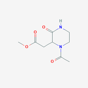 molecular formula C9H14N2O4 B4140596 methyl (1-acetyl-3-oxo-2-piperazinyl)acetate 