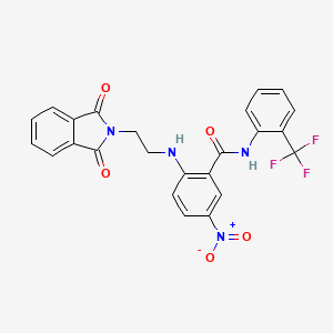 2-{[2-(1,3-dioxo-1,3-dihydro-2H-isoindol-2-yl)ethyl]amino}-5-nitro-N-[2-(trifluoromethyl)phenyl]benzamide