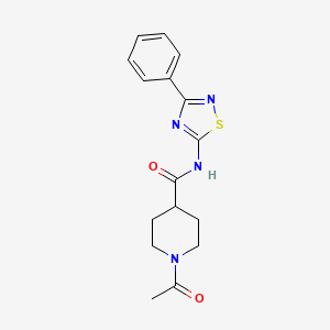 molecular formula C16H18N4O2S B4140638 1-acetyl-N-(3-phenyl-1,2,4-thiadiazol-5-yl)-4-piperidinecarboxamide 