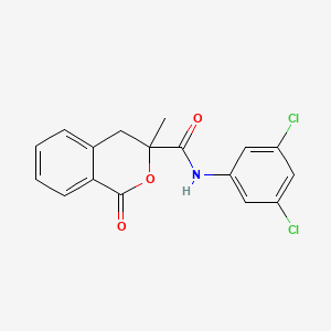 molecular formula C17H13Cl2NO3 B4140646 N-(3,5-dichlorophenyl)-3-methyl-1-oxo-3,4-dihydro-1H-isochromene-3-carboxamide 